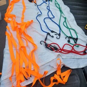 Orange Straps and Multi-Color Bungee Cords